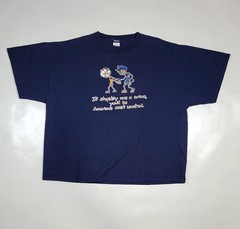 Most Men’s Navy Blue Criminal&Cop Stickman Graphic T-Shirt