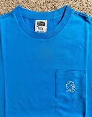 Billionaire Boys Club BBC Crewneck SS Pocket T-Shirt Malibu Blue Mens Small NEW