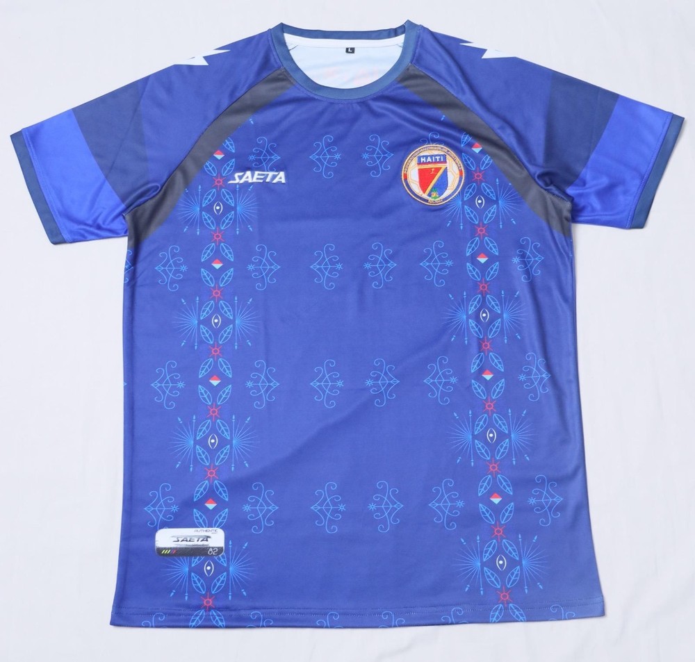 Haiti World Cup 2026 Soccer Jersey Custom Name Number Mesh V-Neck T-Shirt