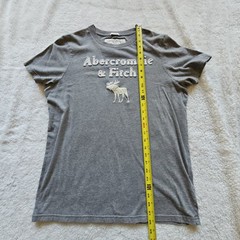 Vtg Y2K Abercrombie & Fitch Mens XL Muscle Big Moose T-Shirt Grey Applique Tee