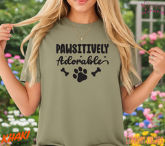 Unisex Pawsitively Adorable Dog Paw Print T-Shirt – Cute Pet Lover Graphic Tee