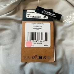 The North Face Adventure Tee Mens XXL High Rise Grey Standard Fit Recycled NWT