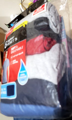 Hanes Men’s Tagless Pocket Cotton T Shirts 6 Pack Sm 34-36 Gray Black Red Blue
