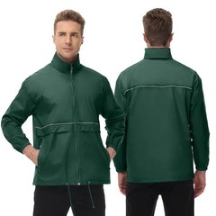 Men’s Waterproof Rain Jacket with Hood Windbreaker for Hiking Cycling