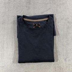 Left Coast Tee Shirt Mens XL Blue Pima Cotton Soft Crew Neck Solid Tee