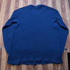Polo Ralph Lauren RLX Blue Thermal Waffle Sleeve Shirt Fits Slim Large