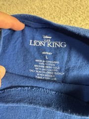 The Lion King Retro T Shirt Large Characters Graphic Blue Disney Nostalgia Simba