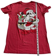 Disney Mickey Mouse Tee Santa Claus Christmas Holiday T-Shirt Men’s Size Small