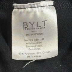 BYLT Drop Cut Short Sleeve T-Shirt Black Mens Size M Premium Basics Athletic Fit