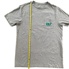 Vineyard Vines Football Field Green Whale Gray Graphic SS T-Shirt Men’s Size S