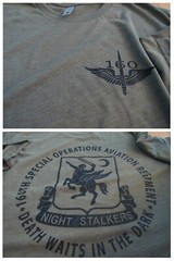 160th NIGHT STALKERS SOAR Spec OPS Aviation T-Shirt Large Military TRI-BLEND USA