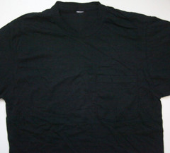 Medium Unbranded Black Short Sleeve Cotton Poly Blend Pocket Tee T-Shirt Top H37