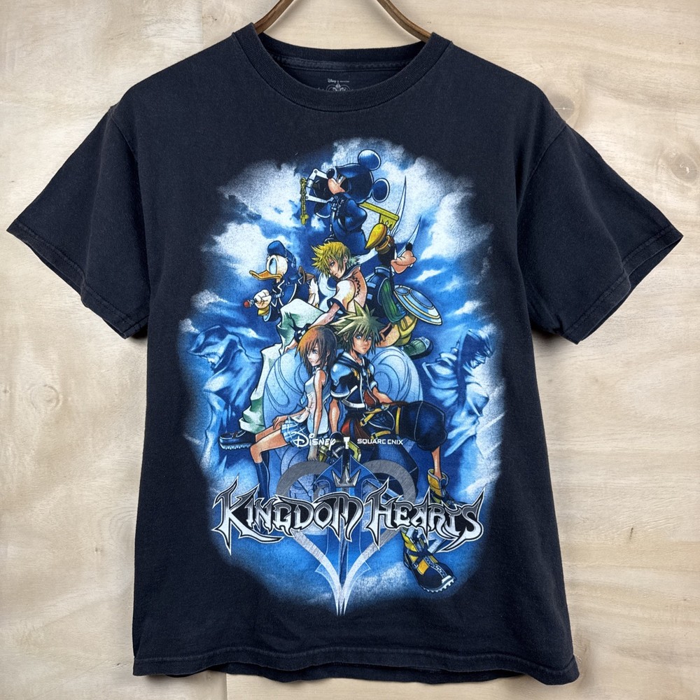 Kingdom Hearts Disney Square Enix Anime RPG Video Game Promo T Shirt Sz Medium
