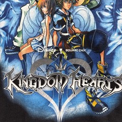 Kingdom Hearts Disney Square Enix Anime RPG Video Game Promo T Shirt Sz Medium
