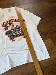 Vintage 00s y2k Biker Humor “Ass Gas or Grass” Tee