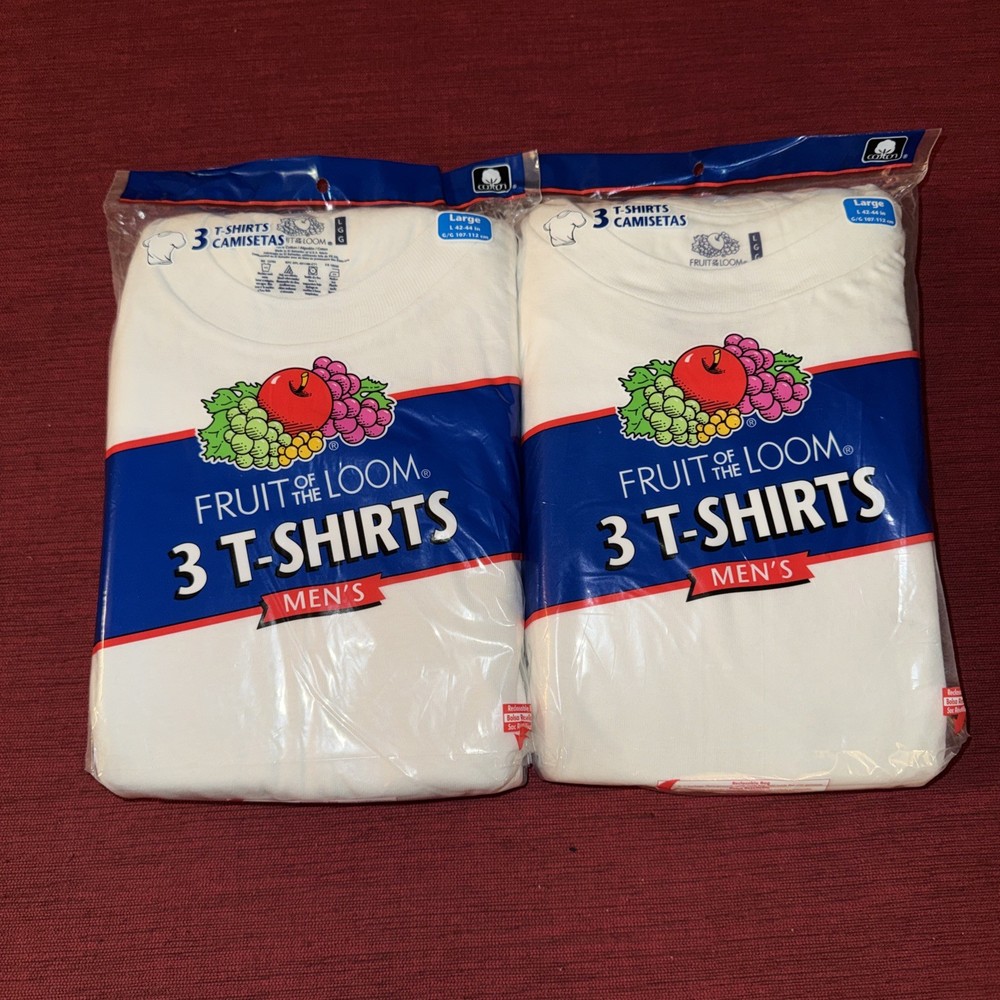 Fruit of the Loom. T – Shirts. White. Pack of 2. Brand New with Tags.