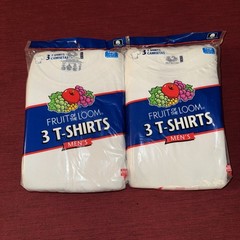 Fruit of the Loom. T – Shirts. White. Pack of 2. Brand New with Tags.