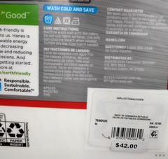 HANES Ultimate V-Necks 6Pk Med White Tagless Wicking Ultra Soft Spun 100% Cotton