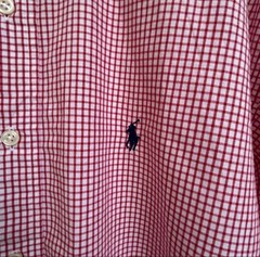 Ralph Lauren BLAKE Gingham Check Shirt M 90s Vintage Used For 14Y+ Japan