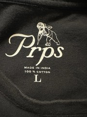 Prps Shirt Men’s L Black Japanese Denim Bruises Never Broken Graphic Logo