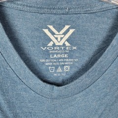 Vortex Graphic T-Shirt Mens Large Blue American Flag Logo Short Sleeve