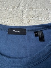 Theory Essential Tee Anemone Modal Jersey T-Shirt Size XL Blue