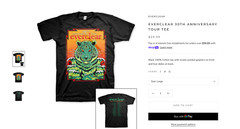 EVERCLEAR (2023) Official 30th Anniversary Tour Dates 90s Band T-Shirt Sz Small