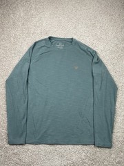 Marine Layer The Air Tee Men Medium Blue Teal Light Weight Crew Neck Pullover