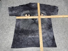 The Mountain 2013 Gato Cat Eye Black White Shirt Medium Tie Dye Effect whiskers