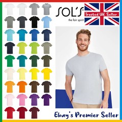 Mens Plain T-Shirt – Sol’s Imperial Heavy Cotton Tee – New Ringspun Soft Tee