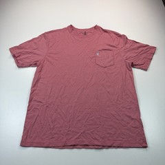 Johnnie O Graphic Shirt Mens Large Red Crew Neck Beach Pocket Preppy Casual