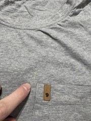 Fjallraven Pocket T-Shirt Men’s Medium Short Sleeve Heather Gray Casual Cotton