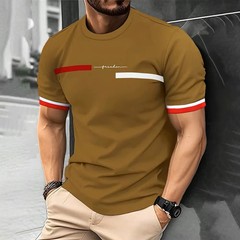 Summer Men’s T-shirt Top Casual Loose Fit Oversized T-shirt PARI Letter Pattern