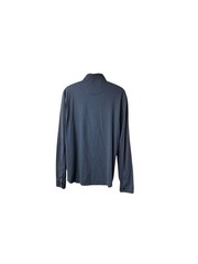 Left Coast Tee Mens Blue Long Sleeve Henley Shirt Cotton Casual XL