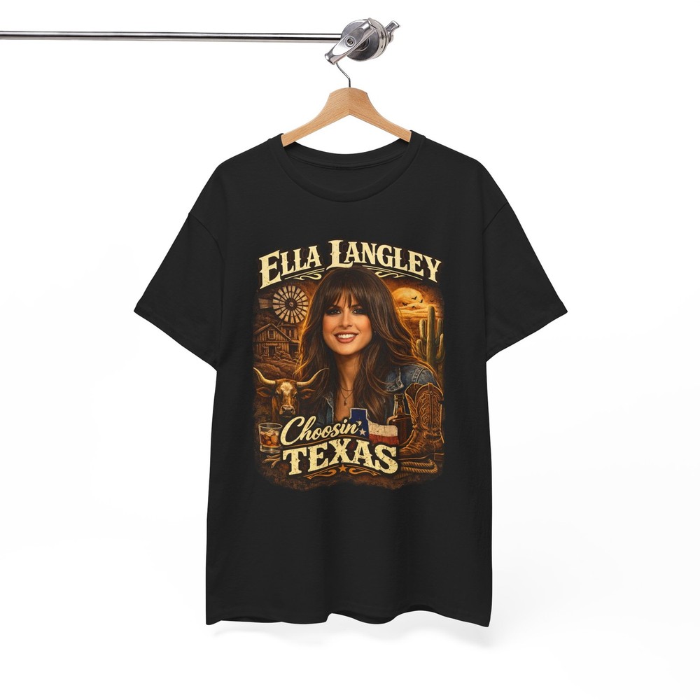 Ella Langley Choosin’ Texas Texan Retro Vibe Vintage Look cd vinyl tour shirt