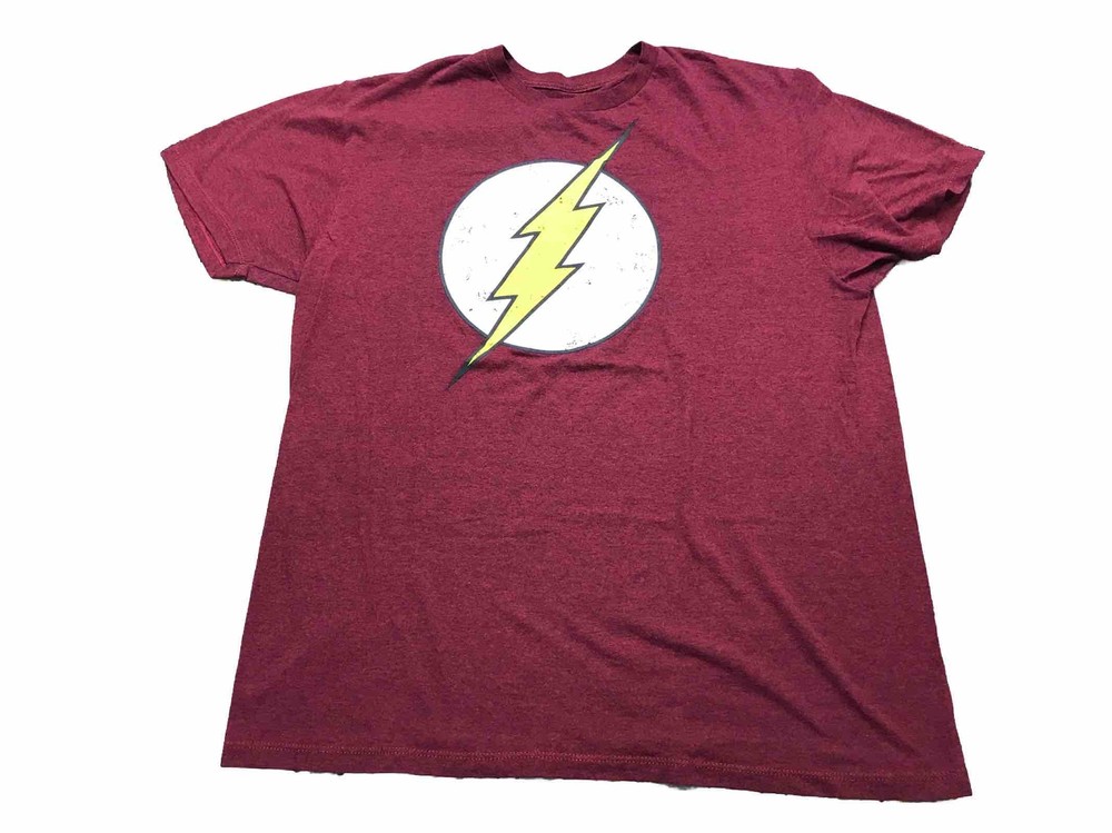 DC Comics The Flash T-Shirt Men’s Medium L Short Sleeve Crew Neck Graphic Red