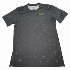 Nike Men’s The Nike Tee Dri-Fit Anti Odor Training Shirt All Over Grid & Logo M