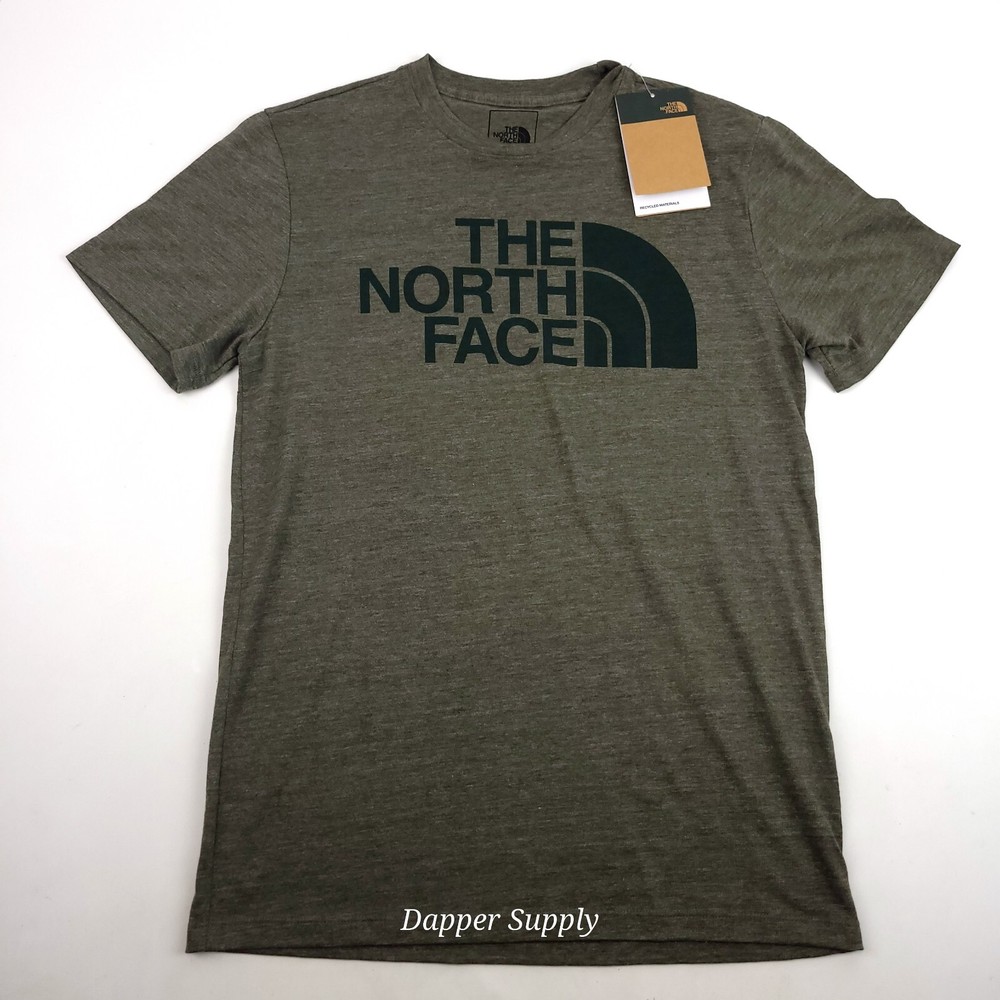 The North Face Men’s Small Tee Taupe Green Heather Slime Fit New