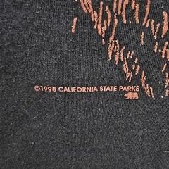 Vintage California State Parks Shirt Large Black 1998 Grizzly Bear Nature 90s