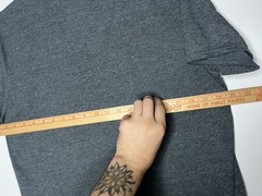 Technicolor Tone Factory T Shirt Men L Slim Gray Poly-Cotton Blend POME Colorado