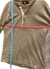 Double RL RRL Ralph Lauren Waffle Knit Henley Shirt Mens Large Thermal Designer