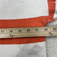 Karl Kani Jeans Shirt Mens Extra Large Orange Striped Pullover Henley