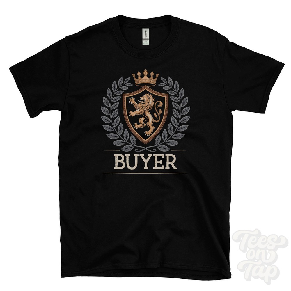 BUYER FANTASY COAT OF ARMS T-SHIRT novelty parody family name crest