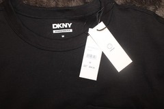 DKNY MEN’S BLACK OVERSIZED POCKET SQUARE SHIRT SIZE MEDIUM NWT RETAIL $59