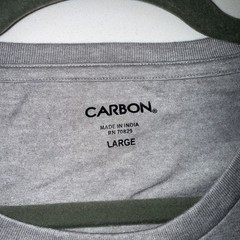 Carbon Unisex TShirt Gray Flag Print Pocket Men’s LG Party On Patriotic US NWT