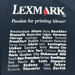 Vintage Lexmark Printing Promo T Shirt Adult XL World Tour Random Obscure Parody