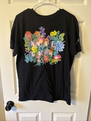 Nike Golf California Screen Print T-shirt Men’s Size L Floral Print Black rare