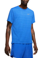 NIKE Dri-FIT Miler Short Sleeve Running T-Shirt sz 2XL XX-Large Blue Reflective
