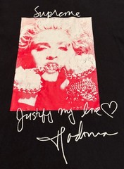 MADONNA – SUPREME Justify My Love Shirt Black Medium 100% Authentic