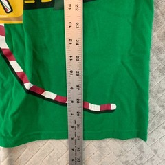 Holiday Time Adult XL T-Shirt Green Elf Santas Helper Short Sleeve Crew Neck